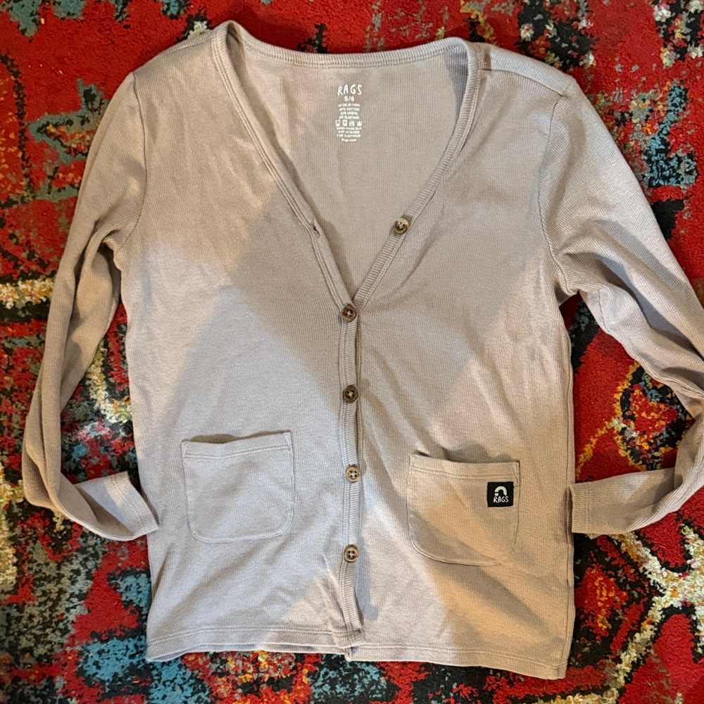 RAGS Kids' Gray Ribbed Top